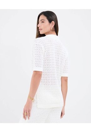 Polo Para Mujer Manga Corta Color Blanco Marca Patprimo #30110453