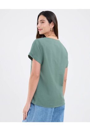 Blusa Para Mujer Manga Corta Color Verde Marca Patprimo #30123573