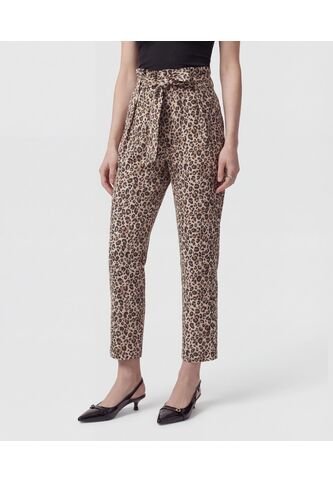 Pantalón Paper Bag Con Cinturón   Para Mujer Café Patprimo Patprimo