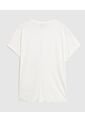Camiseta Con Bordado Lateral  Curvy  Para Mujer Crema Patprimo de Patprimo