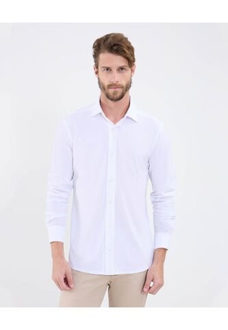 Camisa Para Hombre Manga Corta Con Bolsillo Cuello Formal C Color Blanco Marca Patprimo #44013148 Patprimo