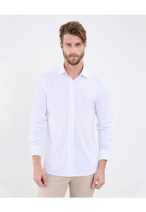 Camisa Para Hombre Manga Corta Con Bolsillo Cuello Formal C Color Blanco Marca Patprimo #44013148