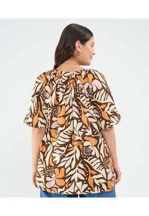 Blusa Para Mujer Manga Corta Color Café Marca Patprimo #14121377