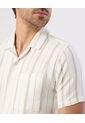 Camisa Resort Con Bolsillo   Para Hombre Crema Patprimo de Patprimo