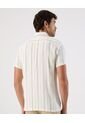 Camisa Resort Con Bolsillo   Para Hombre Crema Patprimo de Patprimo