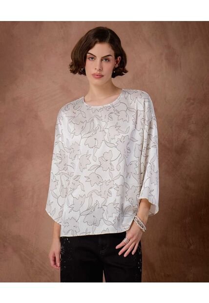 Blusa  Para Mujer Manga 3/4 Color Gris Marca Patprimo #30123642