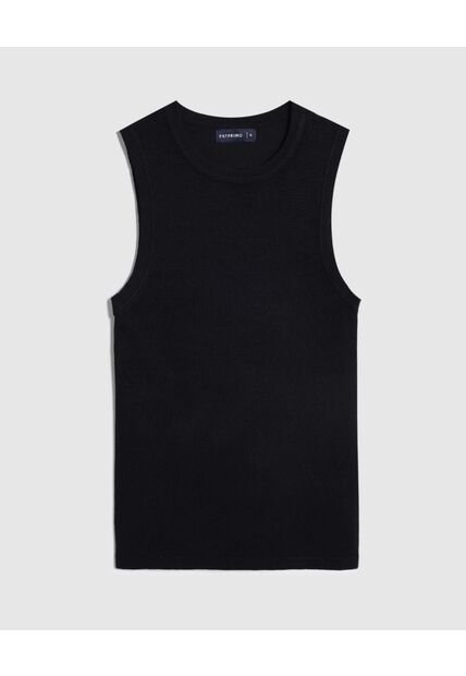 Camiseta  Para Mujer Manga Sisa Cuello Redondo Color Negro Marca Patprimo #30093867