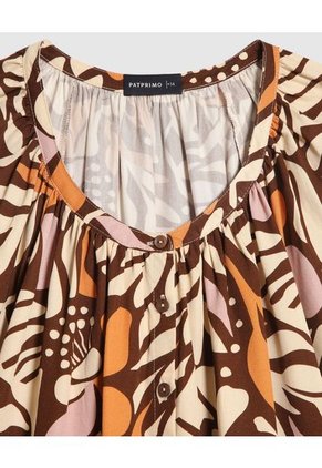 Blusa Para Mujer Manga Corta Color Café Marca Patprimo #14121377