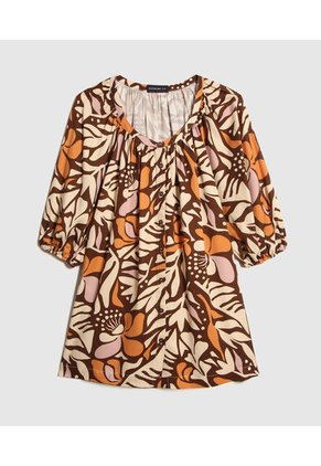 Blusa Para Mujer Manga Corta Color Café Marca Patprimo #14121377