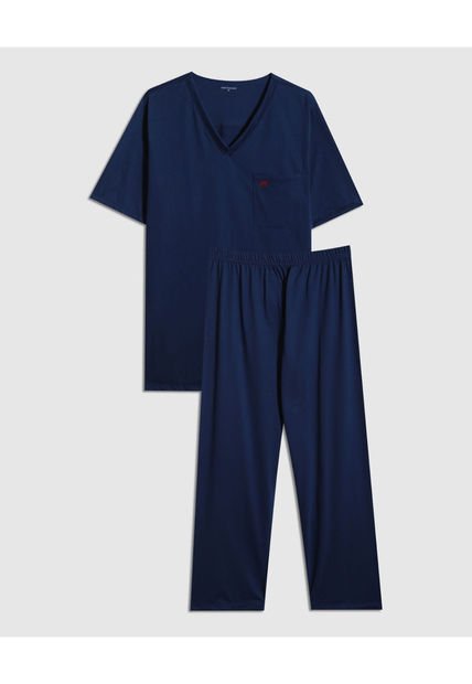 Pijama Para Hombre M/C P/L Color Azul  Marca Patprimo #44040207