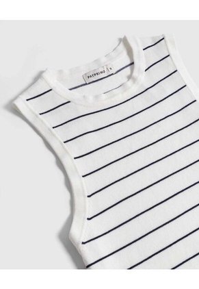 Camiseta  Para Mujer Manga Sisa Cuello Redondo Color Blanco Marca Patprimo #30093863