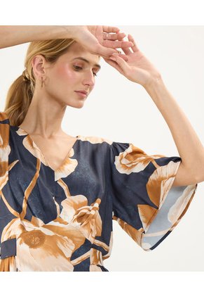 Vestido Para Mujer Manga Corta Color Azul Oscuro Marca Patprimo #30171019