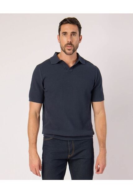 Polo  Para Hombre Cuello Maquina Sin Bolsillo Color Azul Marca Patprimo #44112774
