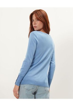 Saco Para Mujer Cuello Redondo Color Azul  Marca Patprimo #30330568