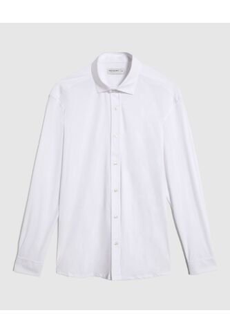 Camisa  Para Hombre Manga Larga Sin Bolsillo Cuello Italiano Color Blanco Marca Patprimo #44013184 Patprimo