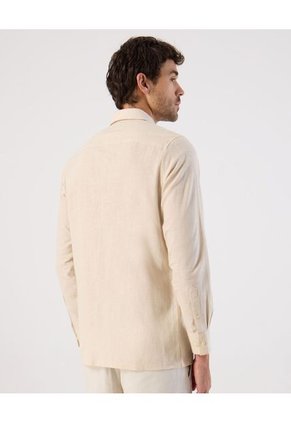 Camisa Guayabera Moderna   Para Hombre Beige Patprimo