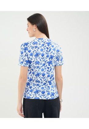 Camiseta Para Mujer Manga Corta Cuello Redondo Color Azul  Marca Patprimo #30093671