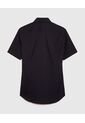 Camisa Formal De Manga Corta   Para Hombre Negro Patprimo de Patprimo
