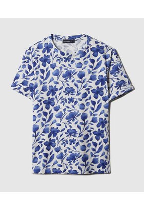 Camiseta Para Mujer Manga Corta Cuello Redondo Color Azul  Marca Patprimo #30093671