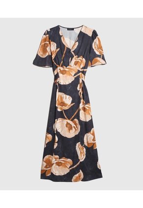 Vestido Para Mujer Manga Corta Color Azul Oscuro Marca Patprimo #30171019