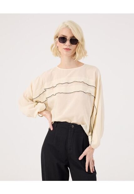 Blusa Para Mujer Manga Larga Color Blanco Marca Patprimo #30123590