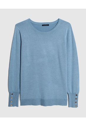 Saco Para Mujer Cuello Redondo Color Azul  Marca Patprimo #30330568