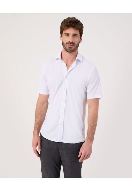 Camisa Para Hombre Manga Corta Sin Bolsillo Cuello Formal C Color Blanco Marca Patprimo #44013186
