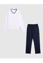 Pijama De Dos Piezas Confort   Para Hombre Blanco Patprimo de Patprimo