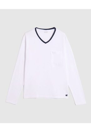 Pijama De Dos Piezas Confort   Para Hombre Blanco Patprimo