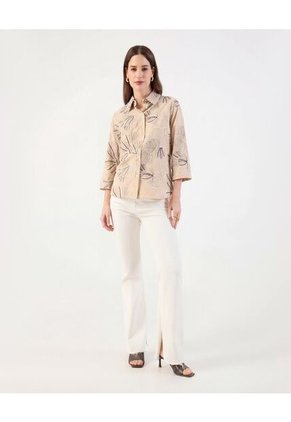 Camisa  Para Mujer Manga 3/4 Color Café Marca Patprimo #30010774