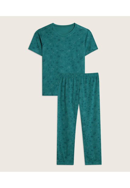 Pijama Para Niño M/C P/L Color Verde  Marca Patprimo #66040066