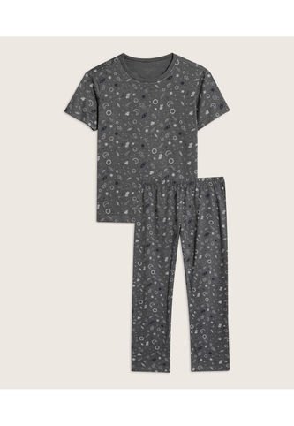 Pijama Para Niño M/C P/L Color Gris  Marca Patprimo #66040066 Patprimo