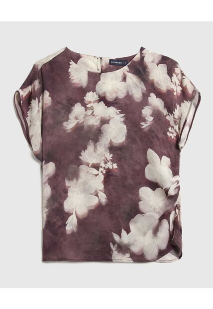 Blusa Para Mujer Manga Corta Color Vino Marca Patprimo #30123555