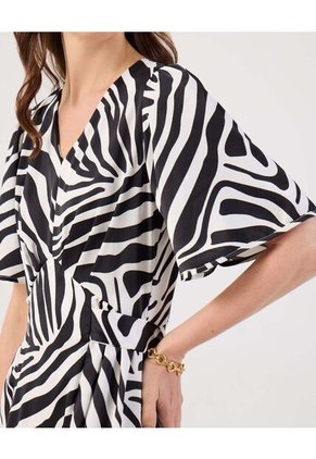 Vestido Largo Con Escote En V   Para Mujer Blanco Patprimo