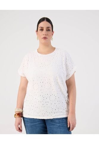 Blusa  Para Mujer Manga Corta Color Blanco Marca Patprimo #14121422 Patprimo