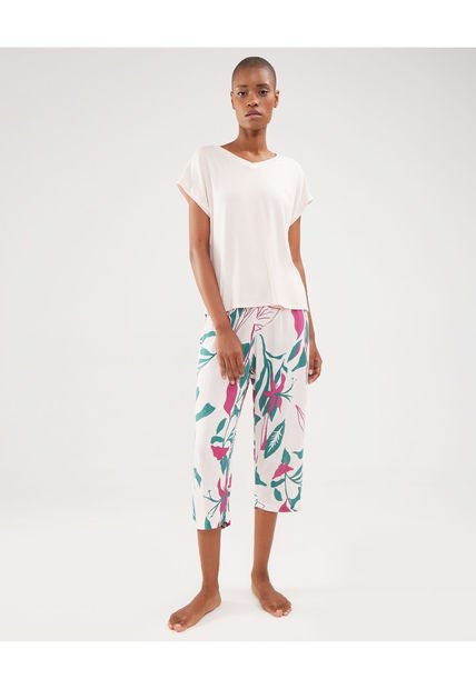 Pijama Para Mujer M/C Capri Color Rosado Marca Patprimo #30040279