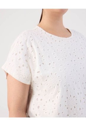 Blusa  Para Mujer Manga Corta Color Blanco Marca Patprimo #14121422