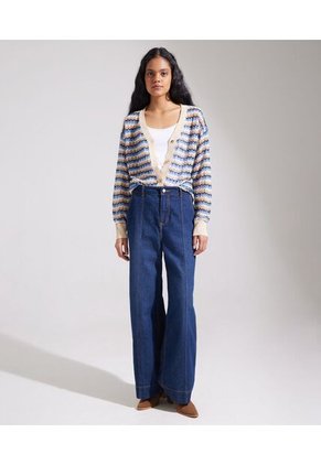 Saco Tela De Textura Abierto Con Botones  Para Mujer Piel Patprimo
