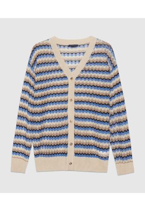 Saco Tela De Textura Abierto Con Botones  Para Mujer Piel Patprimo