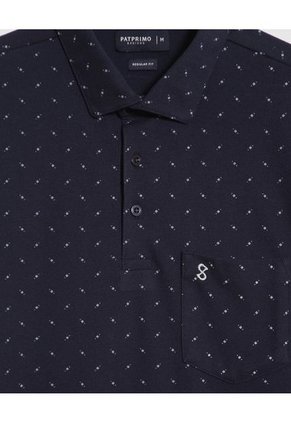 Polo Para Hombre Cuello Maquina Con Bolsillo Color Azul Oscuro Marca Patprimo #44112698