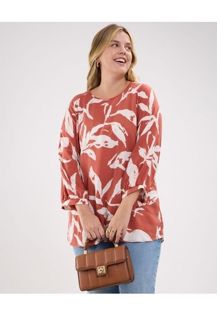 Blusa Para Mujer Manga 3/4 Color Naranja Marca Patprimo #14121360