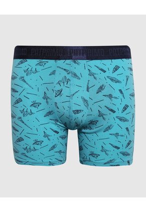 Boxer Para Niño Fleat Seamer Medio Color Aguamarina Marca Patprimo #66000109