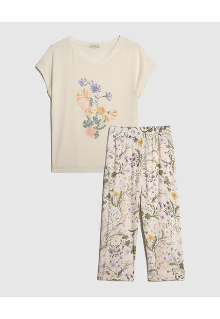 Pijama Para Mujer M/C Capri Color Blanco Marca Patprimo #30040292