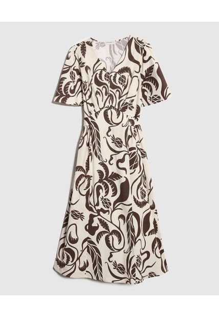 Vestido Para Mujer Manga Corta Color Crema Marca Patprimo #14170100