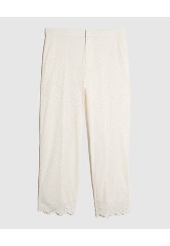 Pantalón En Encaje  Para Mujer Crema Patprimo Patprimo