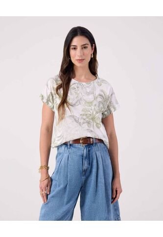 Blusa Para Mujer Manga Corta Color Verde Marca Patprimo #30123632 Patprimo