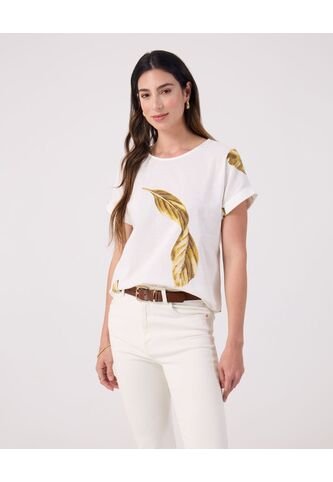 Blusa Para Mujer Manga Corta Color Blanco Marca Patprimo #30123632 Patprimo