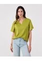Blusa Para Mujer Manga Corta Color Verde Marca Patprimo #30123608 de Patprimo