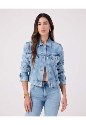 Chaqueta Para Mujer Trucker Color Azul Marca Patprimo #30080596 Patprimo