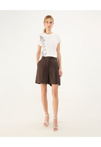 Short Para Mujer  Color Café Oscuro Marca Patprimo #30190072 Patprimo